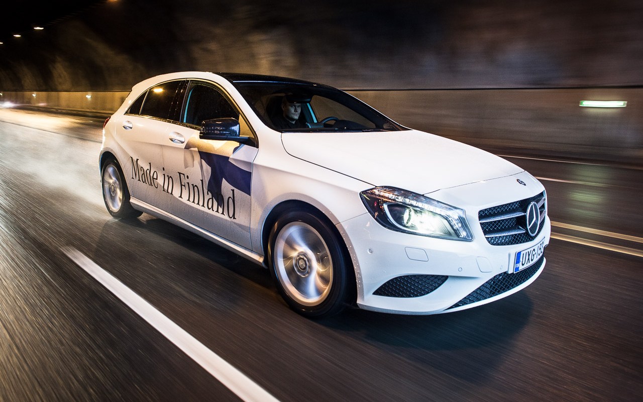 Mercedes-Benz A-sarja tunnelissa / Kuva: Markus Markkanen