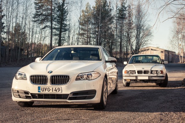 BMW 518: E34 ja F10 keulat.