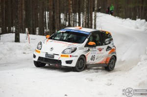#46 Jussi Lindberg / Renault Twingo R2. Pohjanmaa-ralli, EK3.